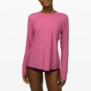 Lululemon Sun Shelter Long Sleeve Rash Guard Moss Rose